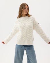 Holebrook Sweden Juno Crew Neck Windproof Sweater off white model front