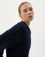 Holebrook Sweden Juno Crew Neck Windproof Sweater navy model