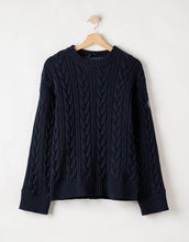 Holebrook Sweden Juno Crew Neck Windproof Sweater navy front