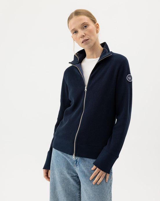 Holebrook Sweden Lisen Full-zip Windproof Sweater navy
