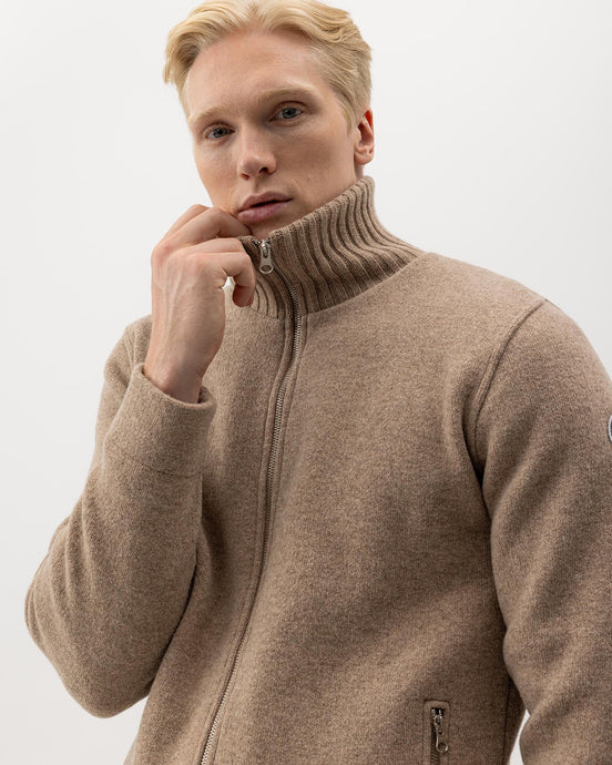 Holebrook Sweden Mans Zip Windproof Jacket khaki warm