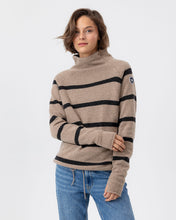 Holebrook Sweden Martina Windproof Sweater Khaki Anthracite Stripe