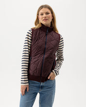 Holebrook Sweden Mary Full-zip Windproof Gilet Vest maroon front