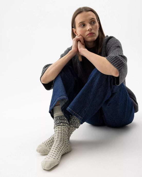 Holebrook Sweden Sundborn Winter Socks Off-white model