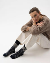 Holebrook Sweden Sundborn Winter Socks navy melenge model