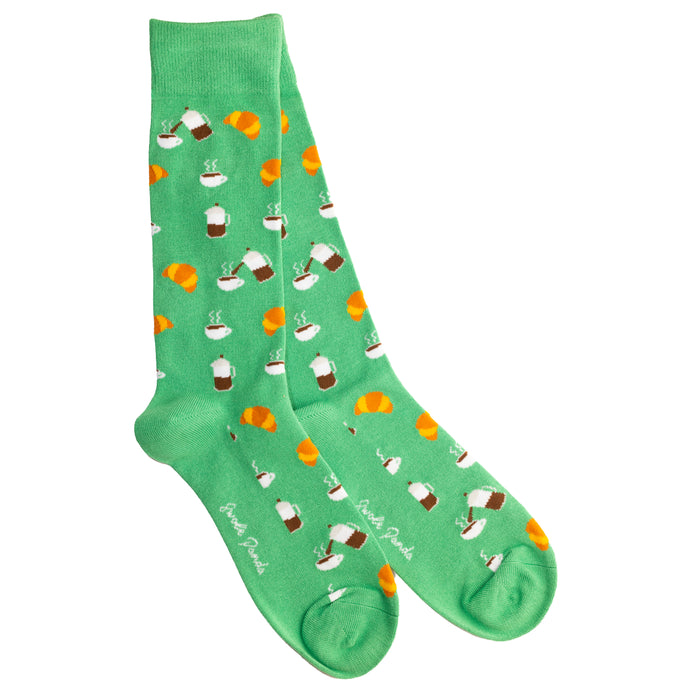 Swole Panda Bamboo Socks - Coffee