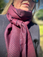 Swole Panda Bamboo Scarf - Red Herringbone