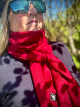 Swole Panda Bamboo Scarf - Dark Red