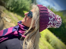 Swole Panda Bamboo Scarf - Pink Stripes with swimzi bobble hat