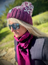 Swole Panda Bamboo Scarf - Navy/Pink Spot with swimzi hat