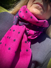 Swole Panda Bamboo Scarf - Navy/Pink Spot reversable