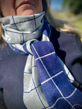 Swole Panda Bamboo Scarf - Blue Check (NEW) reversable