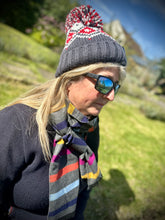 Swimzi Super Bobble Hat - Graphite Red Tyrol Nordic Reflective with Swole Panda Bamboo Scarf