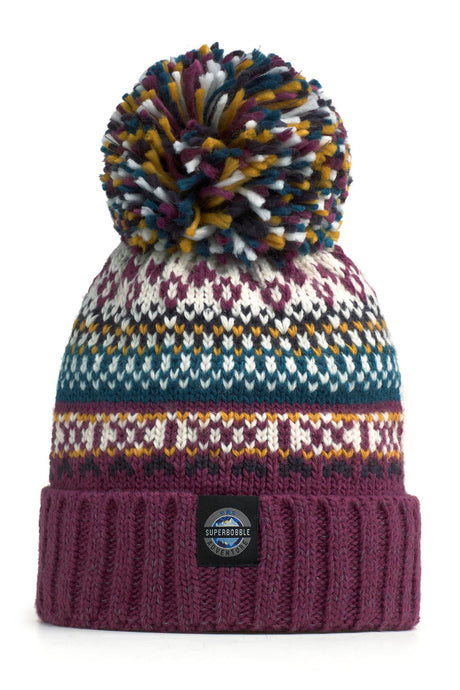 Superbobble Bobble Hat - Lingonberry Nordic