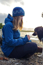 Beanie Hat - Reflective Mykines Blue outdoors