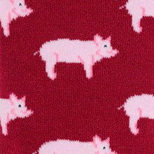Swole Panda Animal Bamboo Socks - Pigs close up