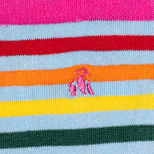 Swole Panda Stripe Bamboo Socks - Narrow Pastels close up