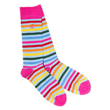 Swole Panda Stripe Bamboo Socks - Narrow Pastels