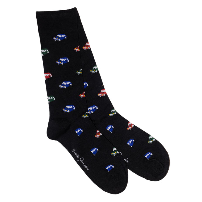 Swole Panda Bamboo Socks - Classic Mini Cars