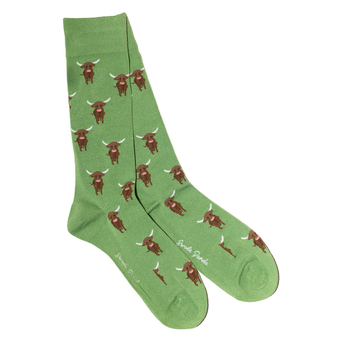 Swole Panda Animal Bamboo Socks - Highland Cow (NEW)