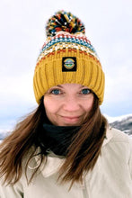 Swimzi Super Bobble Hat - Mustard Nordic Reflective model