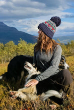 Swimzi Super Bobble Hat - Simon Wilson Navy Fairisle Reflective mountains