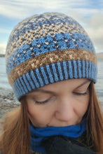 Beanie Hat - Oxna Ocean Blue model