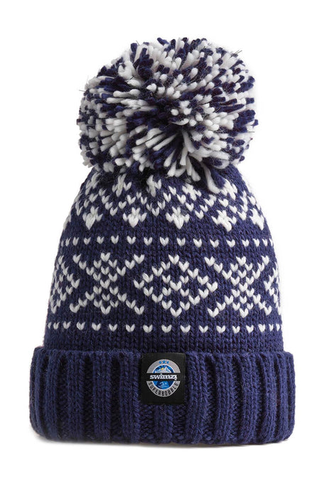 Swimzi Super Bobble Hat - Navy Nordic Reflective (NEW)