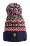 Swimzi Super Bobble Hat - Midnight Blue Traditional Fairisle Reflective