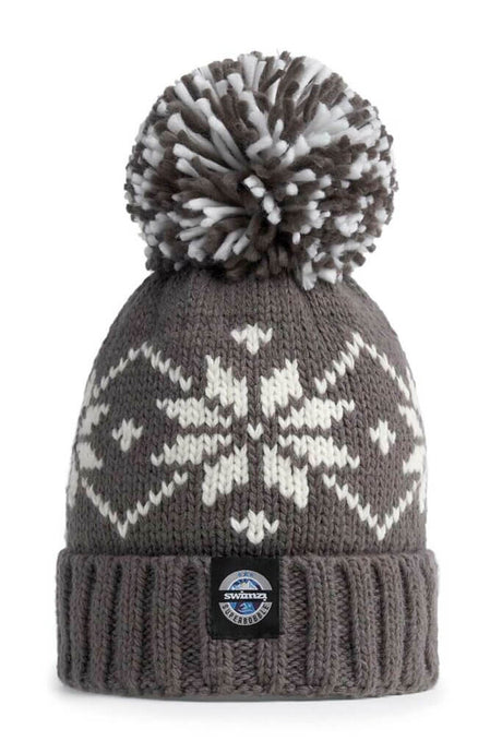 Swimzi Super Bobble Hat - Slate Flora Nordic Reflective