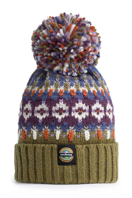 Swimzi Super Bobble Hat - Tundra Fairisle Reflective