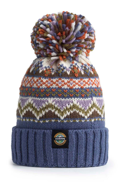 Swimzi Super Bobble Hat - Ocean Fairisle Reflective