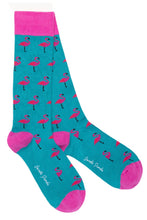 Swole Panda Animal Bamboo Socks - Flamingo Birds