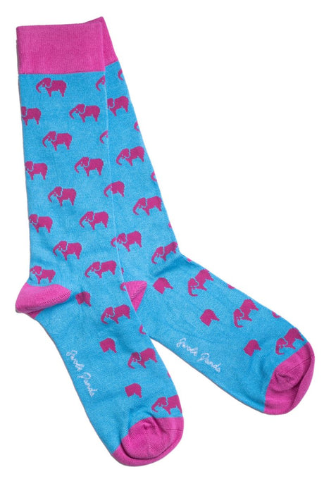 Swole Panda Animal Bamboo Socks - Elephants