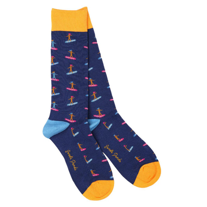 Swole Panda Bamboo Socks - Surfer