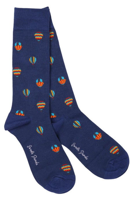 Swole Panda Bamboo Socks - Hot Air Balloons
