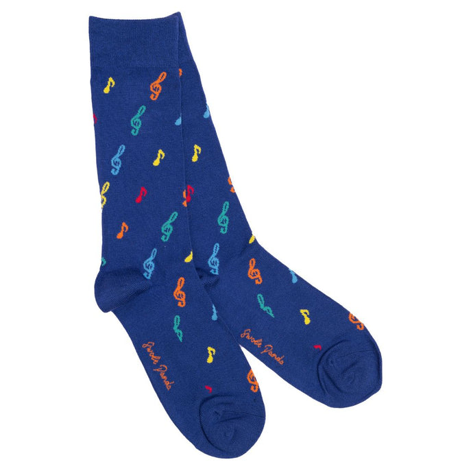 Swole Panda Bamboo Socks - Musical Notes