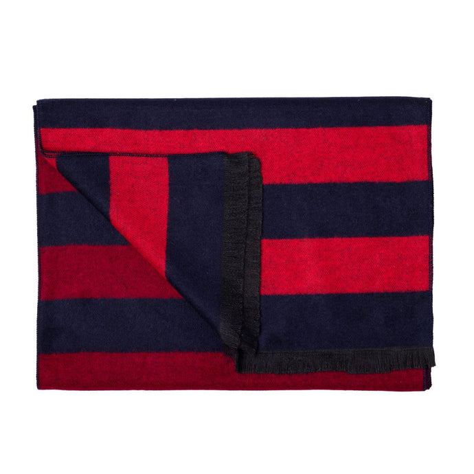 Swole Panda Bamboo Scarf - Red & Burgundy Stripes