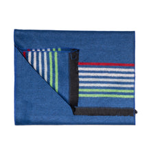 Swole Panda Bamboo Scarf - Navy Fine Stripe 3