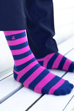 Swole Panda Bamboo Socks 3 Pairs Gift Box - pink Stripes