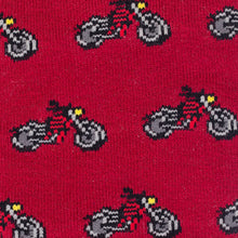 Swole Panda Block Stripe Bamboo Socks - motorbikes close up