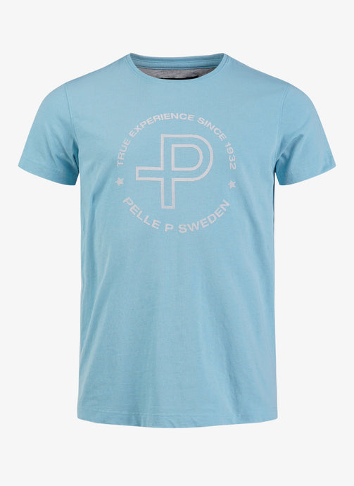Pelle P Mens Circle Logo T-shirt - Cerulean Blue