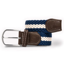 Swole Panda Recycled Woven Belt - Blue White Stripe