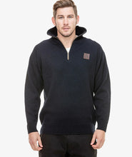 Swanndri Mariner Zip Neck Jumper Navy zip neck