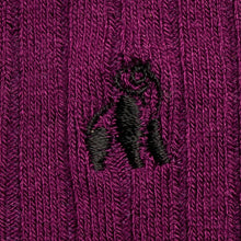 Swole Panda Ribbed Bamboo Socks - Deep Purple logo
