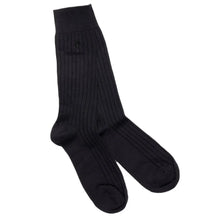 Swole Panda Ribbed Bamboo Socks - Navy