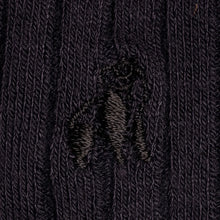 Swole Panda Ribbed Bamboo Socks - navy logo