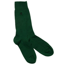Swole Panda Ribbed Bamboo Socks - Racing Green