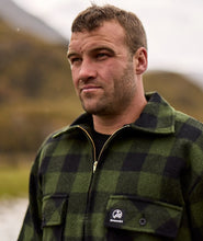 Swanndri Ranger Quater Zip Bush Shirt olive check check model