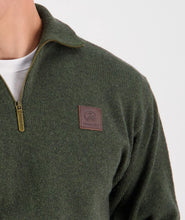 Swanndri Mariner Zip Neck Jumper Olive Green logo